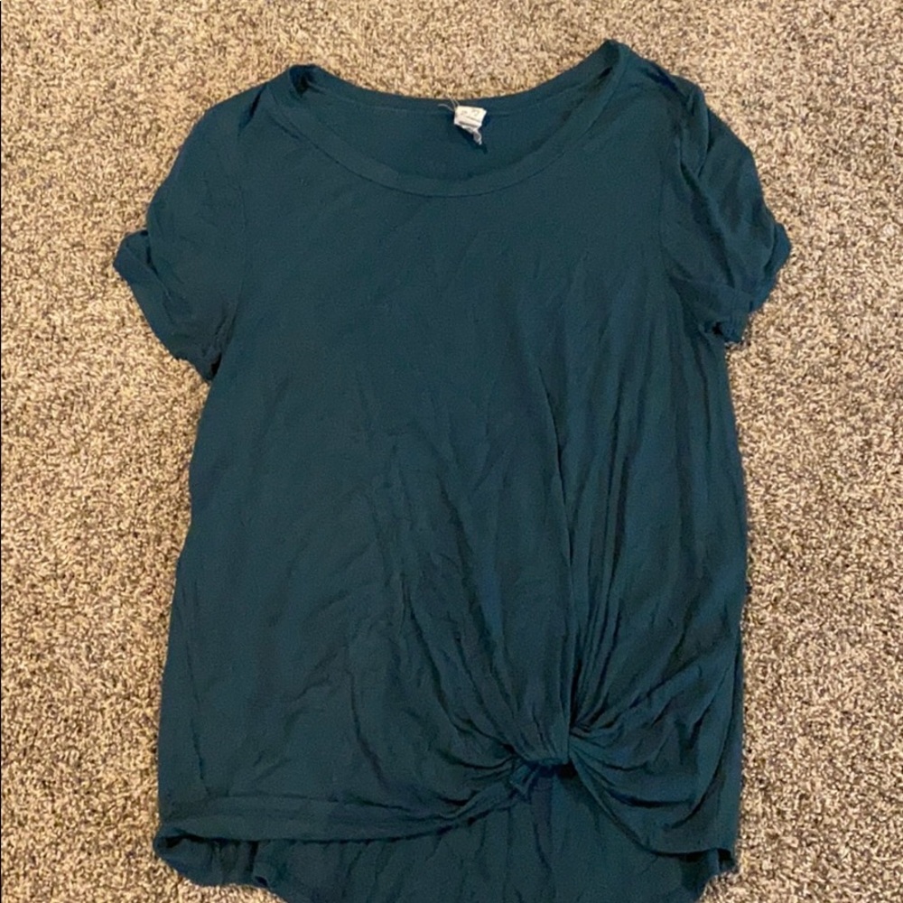 Dark green knitted tee